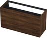 INK - Onderkast 2 Laden Push To Open 65cm Hout Decor - 1200x450x650 Mm - Koper Eiken