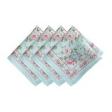 Elrene Home Fashions Lente Zomer Vintage Bloemen Tuin Cottage Doek Diner Servetten, Set van 4, 17"x17"