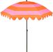 Mica Decorations Stokparasol met Streepprint - 238 x Ø197 cm - Oranje, Roze