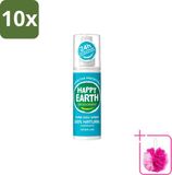 Happy Earth 10 x Déodorant en aérosol Cèdre Citron vert 100 ml