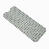Amazon Basics 40” x 16” Antislip Badmat met Zuignappen voor Bad en Douche, Grijs