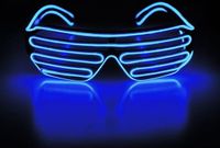 Loud and Clear® LED Bril - Lichtgevend - Festival Bril - Draadloos - Oplaadbaar - Blauw - Neon