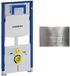 Geberit Duofix Element - UP320 - QeramiQ metal bedieningsplaat - wand - 112cm - rechthoekige knoppen - metaal - steel rvs