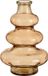 Mica Decorations Vase Sira - verre transparent - brun - D14,5 x H22 cm