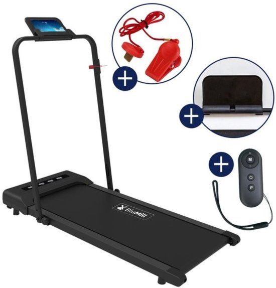 Tommy Teleshopping BluMill Loopband Inklapbaar – 1-10km/u- Wandelband - Met Scherm en Afstandsbediening – Inc. Tablethouder en Fitness App – Ideaal voor onder sta bureau
