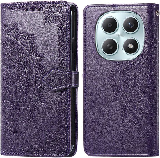 imoshion Hoesje - Geschikt voor Xiaomi Redmi Note 15 (4G) - Mandala Bookcase - Paars
