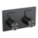 BRAUER gunmetal Edition Inbouwthermostaat - 2 functies - inclusief inbouwdeel - drukknoppen - geborsteld gunmetal PVD 5-GM-155