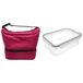 Nerthus FIH 1513 bordeaux thermische lunchtas handtasmodel met vershouddoos 1 l