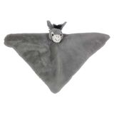 Pia soft toys Knuffeldier Ezel - zachte pluche stof - tuttel/knuffeldoekje - grijs - 45 cm - baby/peuter
