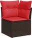 vidaXL Banc de jardin avec coussin avec rangement Marron 62 x 62 x 69 cm Poly rotin