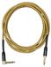Cascha Professional Line Gitaarkabel, Angled, Tweed Natural, 9 m