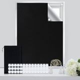 Ibenzoa® Rideaux thermiques autocollants - 145 x 200 cm - Noir