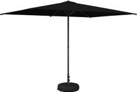 vidaXL Tuinparasol met voet Rechthoekig 2 x 3 m Polyester Zwart