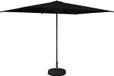 vidaXL Tuinparasol met voet Rechthoekig 2 x 3 m Polyester Zwart