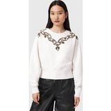 AllSaints Drip Separo Sweat Blanc Optique Taille : S