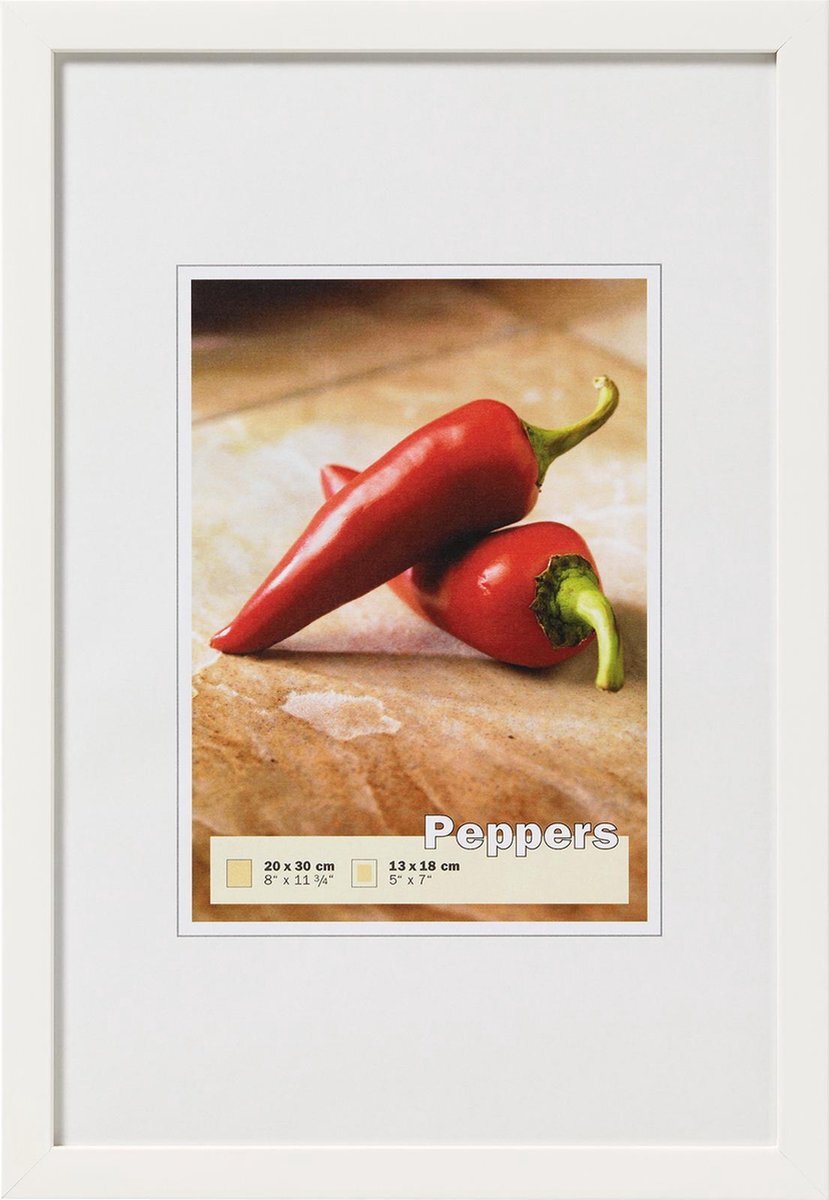 Walther Peppers - Fotolijst - Fotoformaat 10x10 cm - Wit