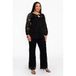 YOEK pantalon droit taille haute noir