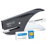Rapesco 1267 SP-64 Niettang en 1000 Type 21/4 mm Nietjes, Zwart