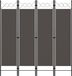 vidaXL Kamerscherm met 4 panelen 160x180 cm antraciet