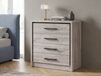 Commode ELZA 4 tiroirs chêne gris