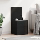 vidaXL Opslagdoos Zwart Eiken 40 x 42 x 46 cm Bewerkt Hout