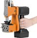 Machine à coudre de poche portable/Machine de scellage de poche - Machine à coudre industrielle pour emballage - Batterie 36V 2200mAh - Point de chaînette - Convient aux sacs de céréales et aux sacs tissés - Orange