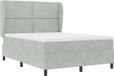 vidaXL Boxspring bed met hoofdeinde Lichtgrijs 190 x 140 cm Fluweel