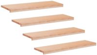 vidaXL Trapmatten 4 st Naturel 90 x 30 x 2 cm Massief beukenhout