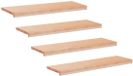 vidaXL Trapmatten 4 st Naturel 90 x 30 x 2 cm Massief beukenhout