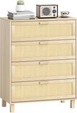HOMCOM Ladekast - Hout - 80x40x103cm - Natuurlijk hout