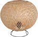 Lampe de table bohème avec abat-jour en bambou, culot E27, couleur naturelle