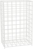 Relaxdays Prullenbak kantoor - 25 liter - metaal - wit