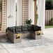 Maison Exclusive - Ensemble de jardin pour 6 personnes avec coussins, gris, en polyrotin