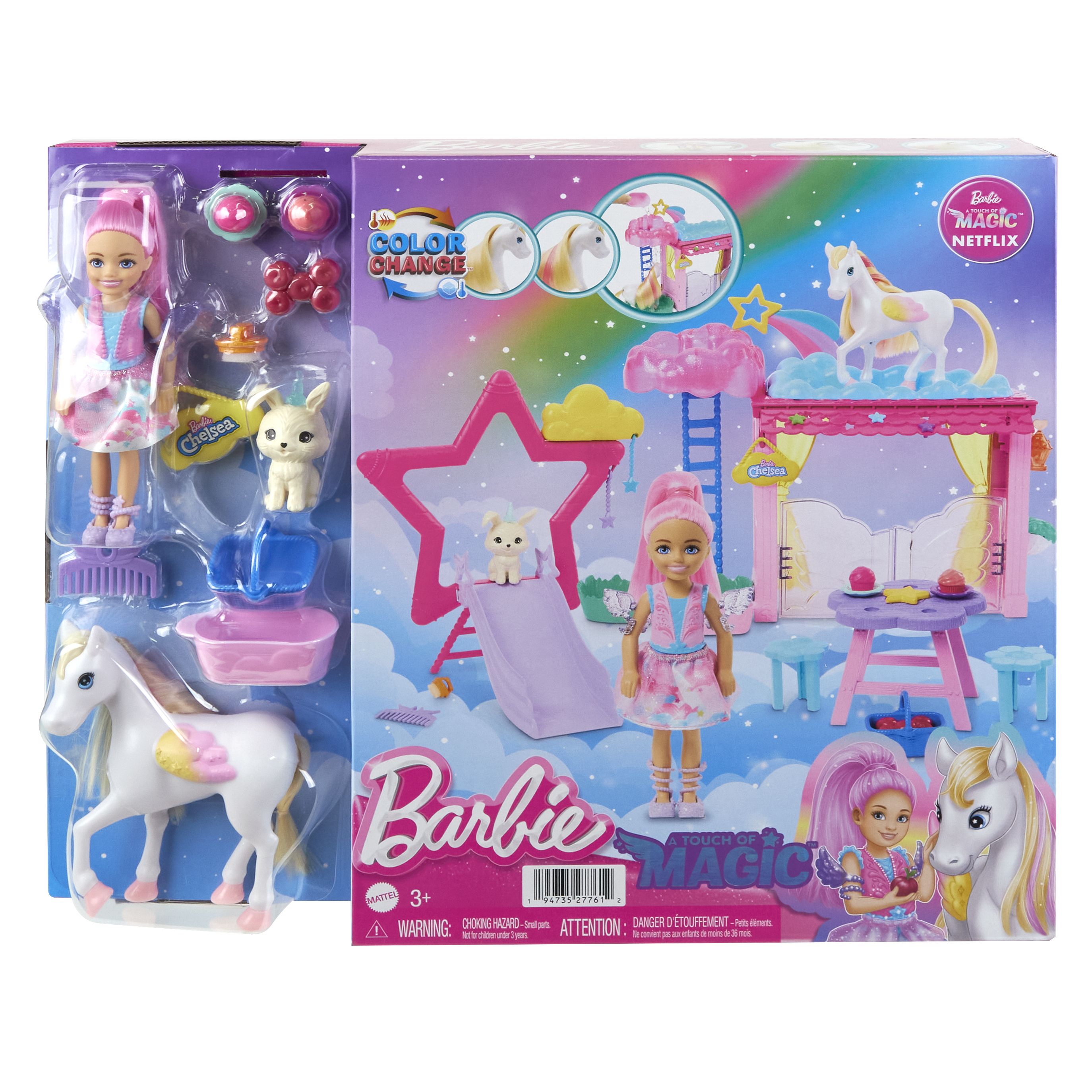 Barbie A Touch of Magic Speelset - Met Pop, Paard, Konijn en Accessoires