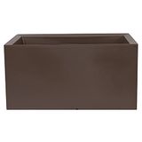WellHome Top Garden Rotri Bloempot van polyethyleen met vorm, taupe, 80 x 40 x 40 cm