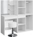 Vicco Table de maquillage Isabelle, Blanc, 140 cm avec miroir, tabouret et 2 armoires d'angle