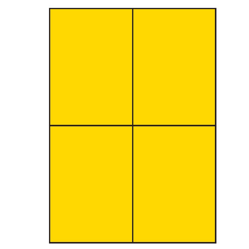 Sorex Gele A4 etiketten 105 x 148 mm (100 vel)