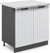 Vicco Keukenonderkast Fame-Line, Wit landelijk/Antraciet, 80 cm marmer werkblad