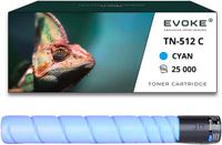 Evoke Compatible Toner for Konica Minolta TN-512C Cyan 25000 Pages C554 C454