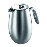 Bodum Columbia, Cafetière, Dubbelwandig, Roestvrij Staal, Vaatwasmachinebestendig, 1,0 Liter, Glanzend