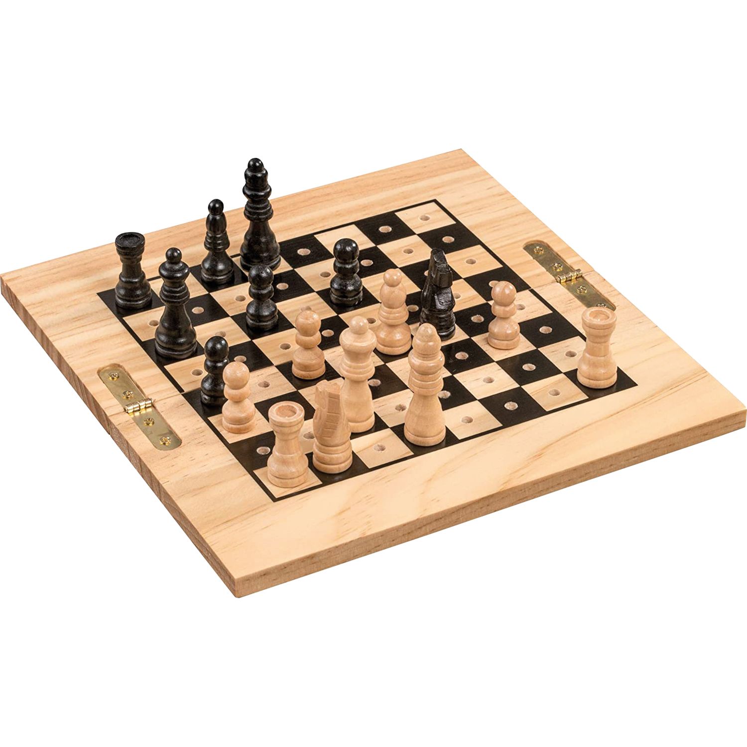 Philos Reisschaakspel met pin - Hout - Unisex