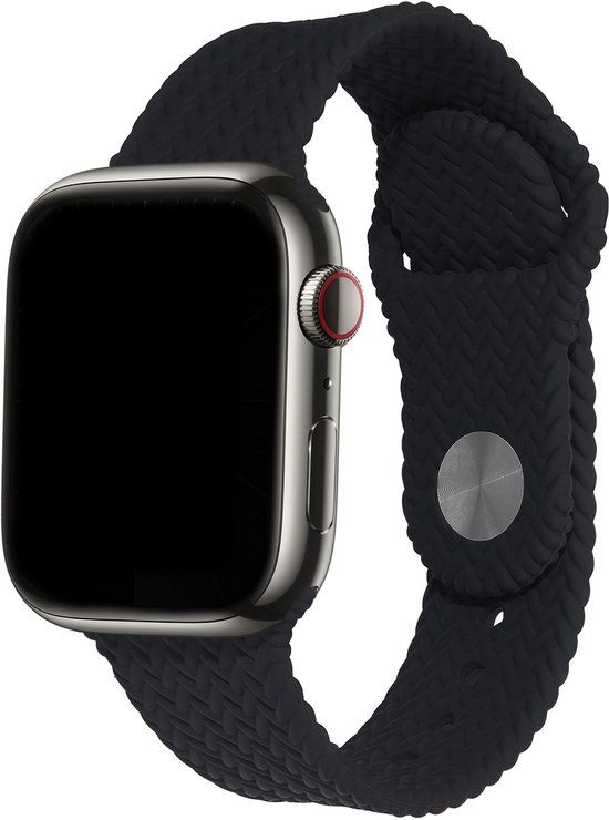 imoshion Siliconen geweven bandje voor de Apple Watch | 38/40/41/42 mm - Zwart