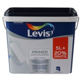 Levi's primer muur en plafond 5l+1l gratis wit