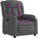 Fauteuil Relax Fauteuil De Massage Inclinable Gris Foncé Tissu