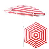 botle Tuinparasol van polyester / TNT / staal - Kleur: toeristisch thema strand - Gemakkelijk op te vouwen - Moderne en functionele remfunctie