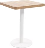 vidaXL Bistrotafel, lichtbruin, 60 x 60 cm, MDF