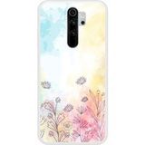 Xiaomi Redmi Note Watercolor flowers Verstevigd hoesje met sublimatie bedrukking