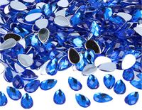 Decoratieve edelstenen van acryl, 8 x 13 mm, ca. 2000 stuks.