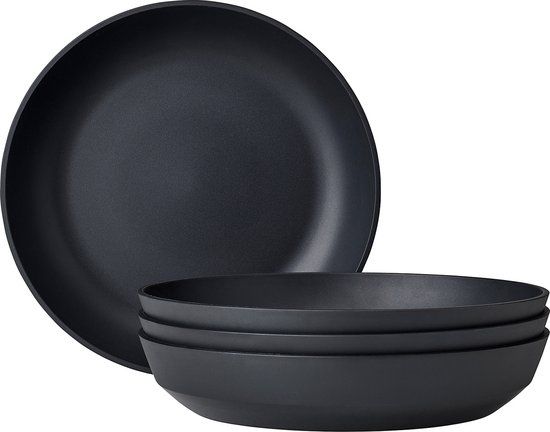 Mepal Silueta Deep Plate - 4 Pieces - Nordic Black