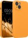 kwmobile telefoonhoesje geschikt voor Apple iPhone 14 - TPU backcover met siliconen coating - Smartphone case in fruitig oranje